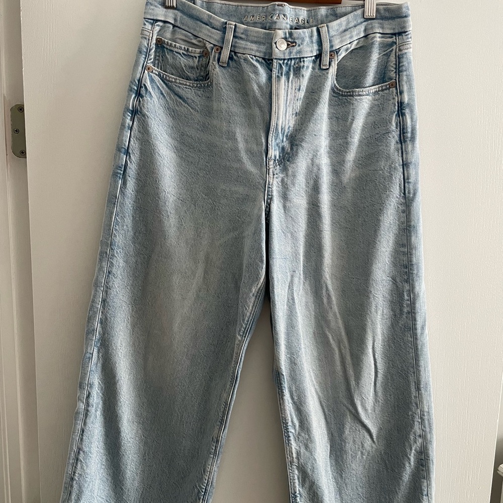 American Eagle wide leg high rise jeans